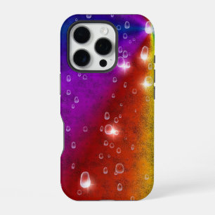 Coque iPhone 16 Pro Arc-en-ciel en cuir d'éléphant Optik, Arc-en-ciel