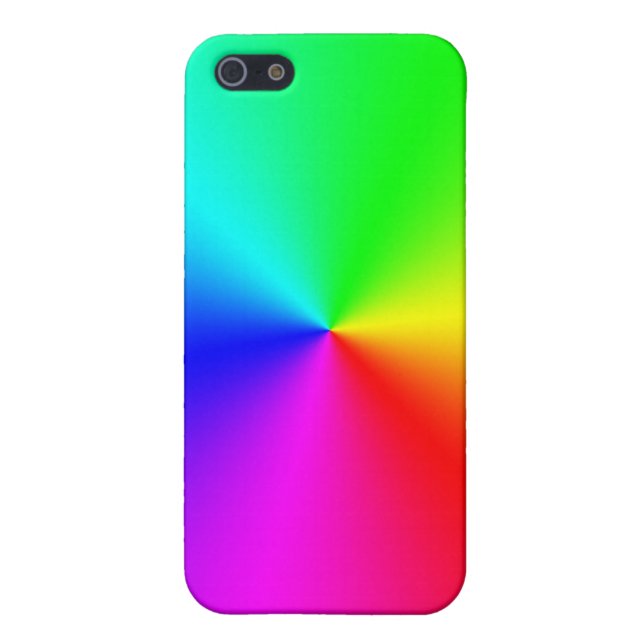 Coque iPhone Arc-en-ciel métallique (Dos)