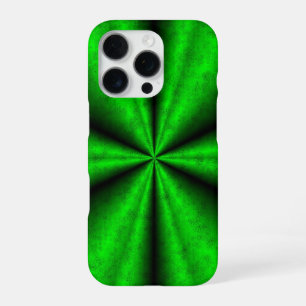 Coque iPhone 16 Pro Arc-en-ciel vert en cuir d'éléphant Optik