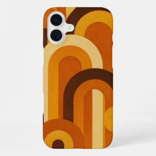 Coque iPhone 16 Plus Arches et taches solaires Retro MCM Design Géométr
