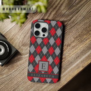 Argyle couleur noir rouge gris personnalisable