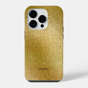 Coque Pour iPhone 14 Plus Arrière - plan chatoyant brillant or riche