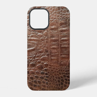 Coque iPhone 12 Arrière-plan en cuir véritable texture, embo