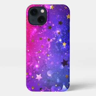 Etui iPhone 13 Arrière - plan rose brillant