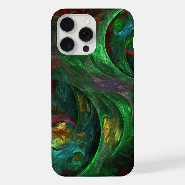 Coque iPhone Art abstrait vert Genesis (Verso)