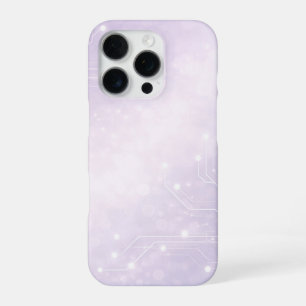 Coque iPhone 16 Pro Art AI lilas pâle et gris perle