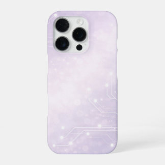 Coque iPhone 16 Pro Art AI lilas pâle et gris perle