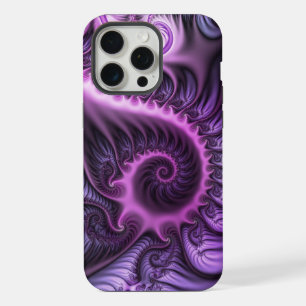 Art fractal abstrait vibrant rose violet en spiral