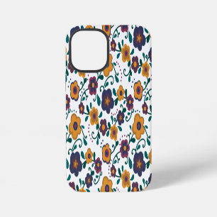 Coque iPhone 12 Mini Art populaire des années 70, grande marguerite rét