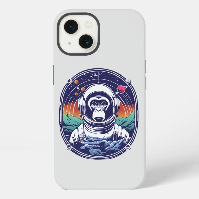 Coque iPhone Astronaute Singe de l'Espace (Verso)