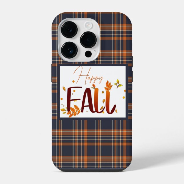 Coque iPhone automne/automne/feuille/plaid (Verso)