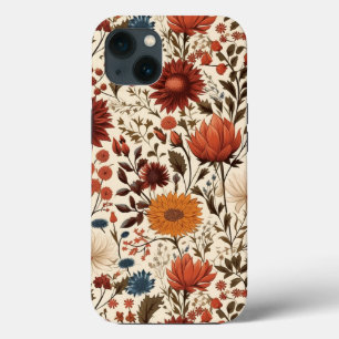 Etui iPhone 13 Automne Moderne Automne Botanique Floral