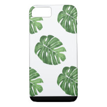 Coque iphone avec imprimé feuille tropical