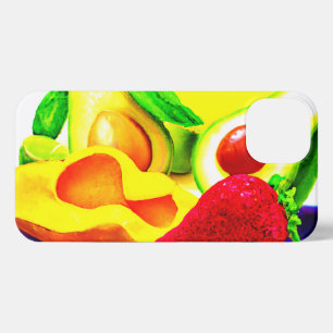 Etui iPhone 13 Avocado tropical, fraise et mangue. Commandez dès