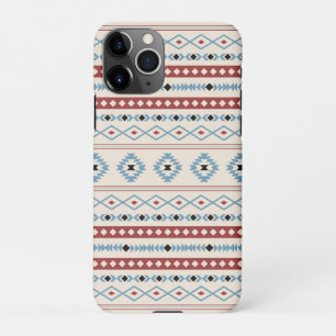Coque iPhone 11Pro Aztec Blue Red Black Cream Mixte Motifs Motif
