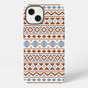 Etui iPhone 13 Aztec Essence Motif II Crème bleu rouille