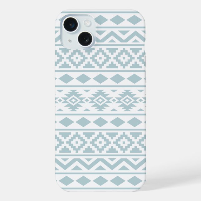 Coque iPhone Aztec Essence Ptn III Canard Bleu oeuf Blanc (Verso)