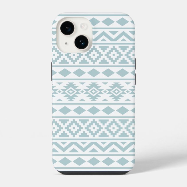 Coque iPhone Aztec Essence Ptn III Canard Bleu oeuf Blanc (Verso)
