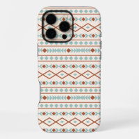 Aztec Formes Motif rouille crème Turquoise