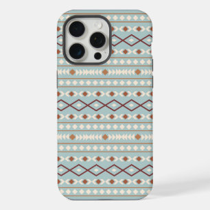 Aztec Formes Motif Rusts Crème Turquoise-Bleu