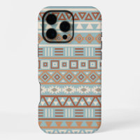 Aztec Influence Motif Crème Bleue Terracottas