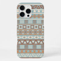 Aztec Influence Motif Crème Bleue Terracottas