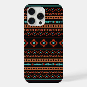 Aztec Rusts Turquoise Noir Motifs mélangés Motif
