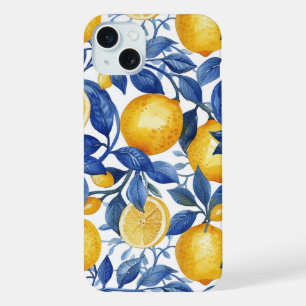 Azulejo Lemons Feuilles bleus