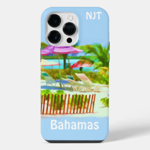 Coque Pour Pour iPhone 14 Pro Max Bahamas Summer Vacation Beach Scène - Tableau