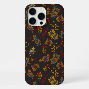 Coque iPhone 16 Pro Max Baies d'automne sur fond brun chocolat 2