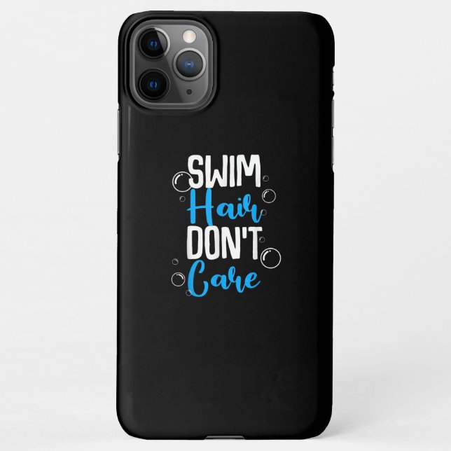 Coque iPhone Baignade amusante Cheveux Pas de soins Cadeau mign (Dos)