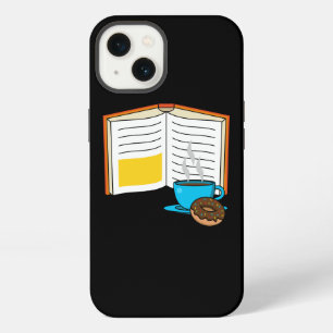 Etui iPhone 13 Bande dessinée café et beignet de livre