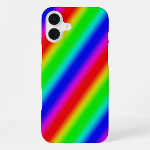 Coque iPhone 16 Plus Bandes arc-en-ciel - Motif