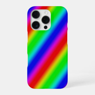 Coque iPhone 16 Pro Bandes arc-en-ciel - Motif
