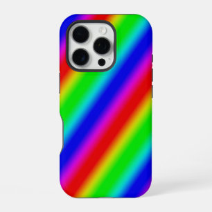 Coque iPhone 16 Pro Bandes arc-en-ciel - Motif