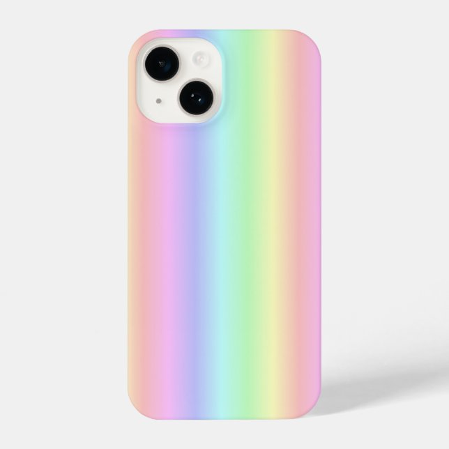 Coque iPhone Bandes arc-en-ciel Pastel - motif (Verso)