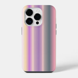 Coque Pour iPhone 14 Pro Bandes de Arc-en-ciel Pastel - Motif