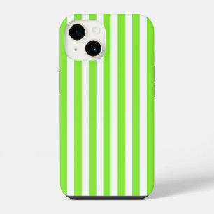 Coque Pour iPhone 14 Bandes de bonbons vert et blanc de chaux