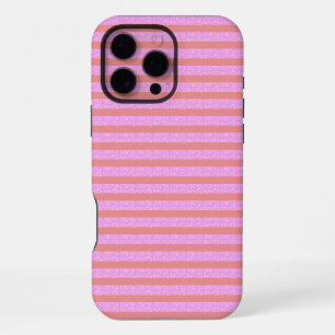 Coque iPhone 16 Pro Max Bandes géométriques roses