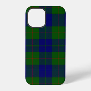Coque iPhone 12 Pro Barclay tartan bleu vert plaid