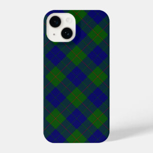 Coque Pour iPhone 14 Barclay tartan bleu vert plaid
