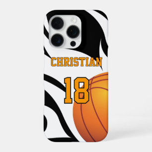 Coque iPhone 16 Pro Basketball Flamboyant Noir et Blanc