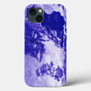 ETUI iPhone 13 BATAILLE DE BATEAU EN BLEU