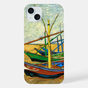 Bateaux de pêche de Van Gogh sur la plage à Sainte