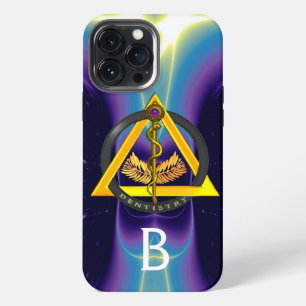 ETUI iPhone 13 PRO MAX BÂTON D'ASCLEPIUS DENTISTE DENTISTERIE MONOGRAMME