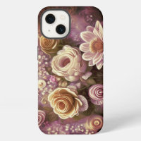 Beau Motif de Fleur Acrylique Coque-Mate iPhone