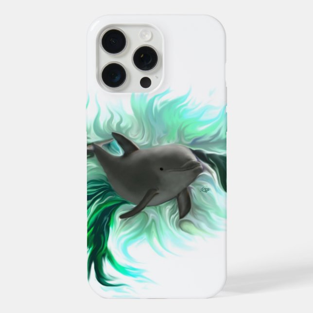Coque iPhone Bébé dauphin (Verso)