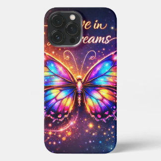 Etui iPhone 13 Pro Max Believe in Your Dreams – Colorful Butterfly Phone