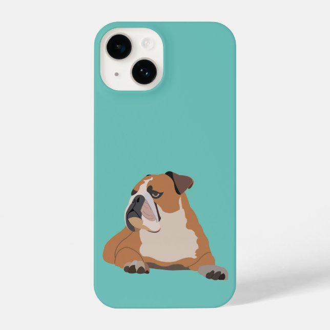Coque iPhone Belle Bulldog anglais (Verso)