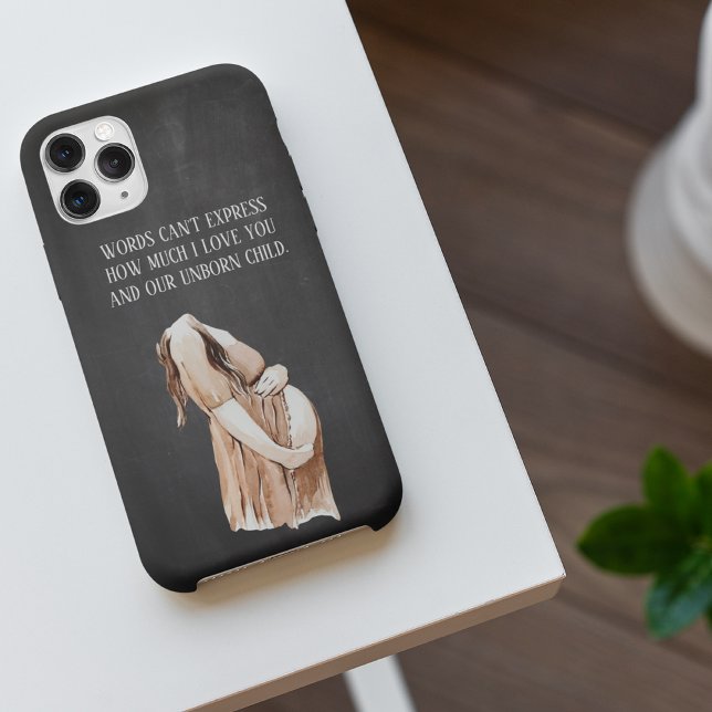 Coque iPhone Belle Grossesse Femme Cadeau Avec Citation Romanti (Créateur téléchargé)